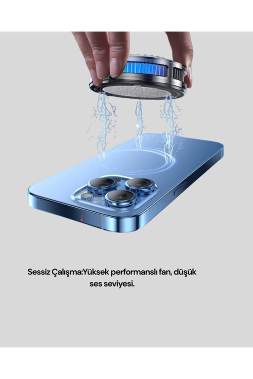 RGB Gaming Telefon Fanı Sessiz Soğutucu Tüm Akıllı Telefonlara Uygun