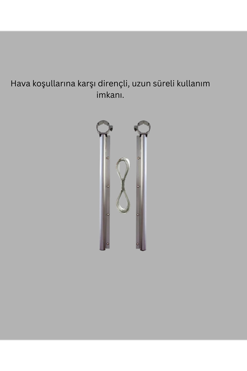 25x60 Balkon Askılığı Kare Demir Uyumlu Hava Dayanıklı Çamaşır Askısı