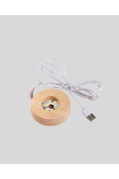 LED Işıklı Kalp Desenli Cam Küre Büyük Boy Ahşap Tabanlı