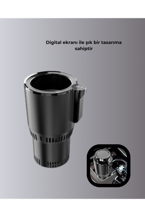Araba Bardaklığı Isıtma Soğutma Ayarlı Çakmak Girişli Akıllı Model