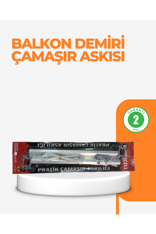 25x60 cm Çamaşır Askılığı Kare Balkon Demiri İçin Dayanıklı Tasarım