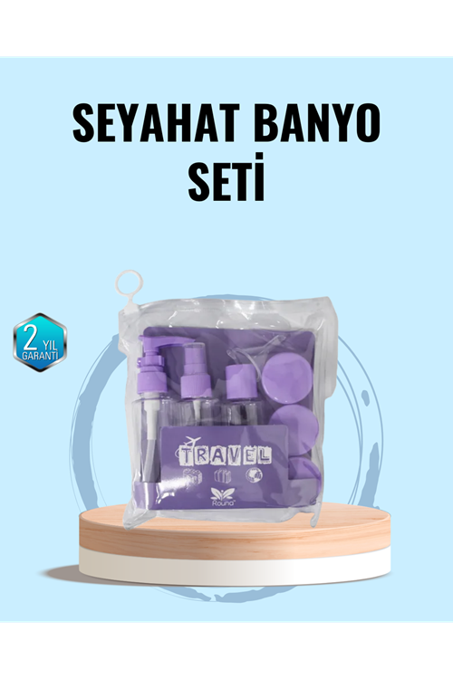 Taşınabilir 5’li Seyahat Banyo Seti Şampuanlık Sprey Krem Kutusu