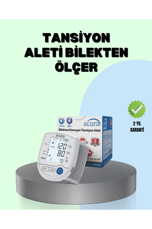 Dijital Bilek Tansiyon Aleti Çift Güç Kaynaklı HD Ekranlı