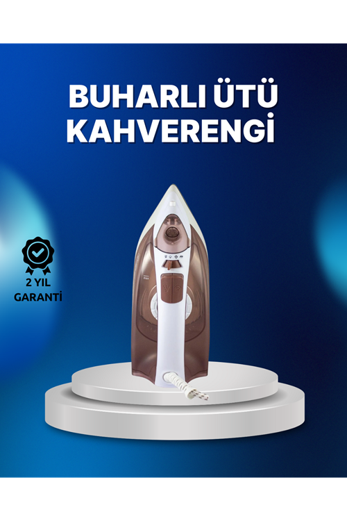 Buharlı Ütü 2200W Kireç Önleyici Self Clean Damlatmaz Kahverengi