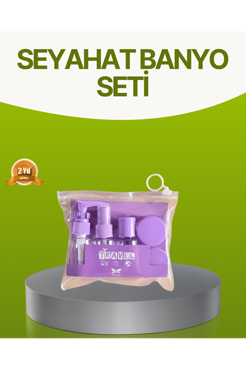 Seyahat Banyo Seti 5 Parça Şeffaf Taşıma Çantalı 30 ml