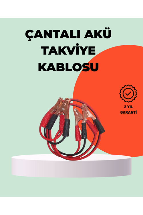1200A Takviye Kablosu Araç Acil Yardım 2 Metre Güçlü Maşa