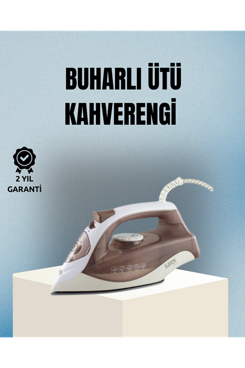 2200 Watt Buharlı Ütü Kahverengi Seramik Taban Şok Buharlı