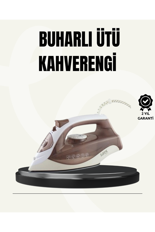 Buharlı Ütü 2200W Seramik Taban 300 ml Kahverengi Dikey Ütüleme