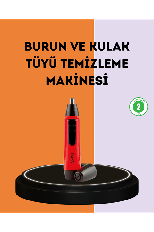 Kulak Burun Tüy Temizleme Makinesi Raks Leo Pilli Kuru Kullanım