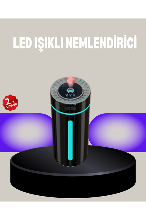 Aromaterapi Özellikli Ultrasonik Hava Nemlendirici LED Atmosfer Işığı
