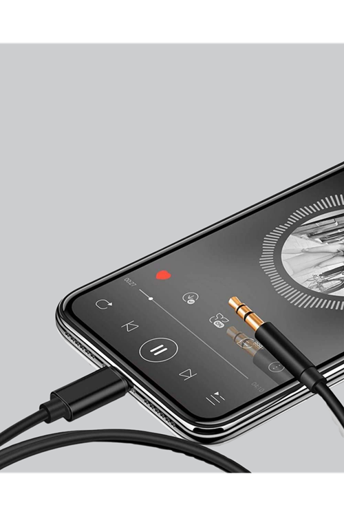 iPhone Uyumlu Lightning – 3.5mm Aux Adaptör Kablo Stereo Ses Aktarım