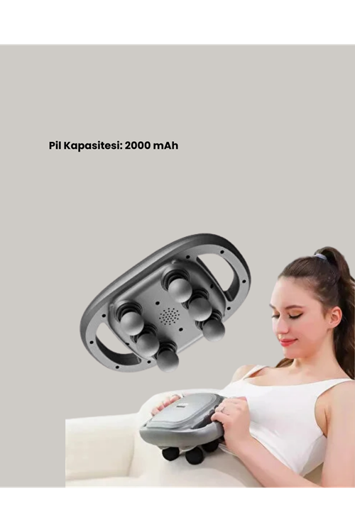 Fonksiyonlu Şarjlı Masaj Aleti 6 Başlık 2000 mAh Ergonomik Gövde