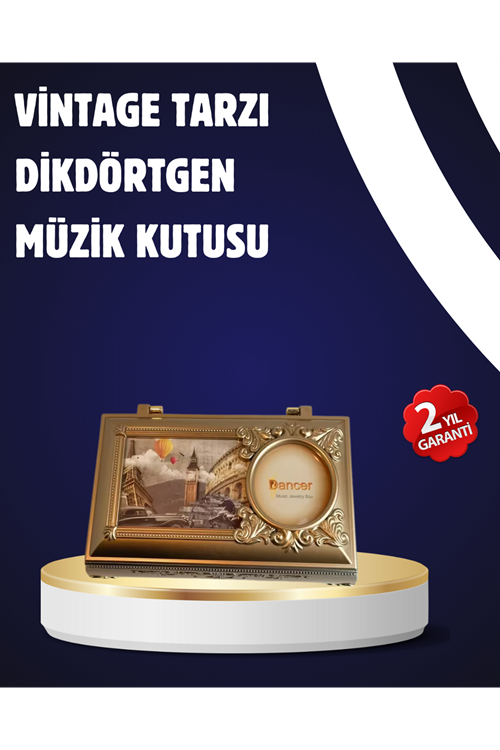 Piyano Tasarım Müzik Kutusu Balerin Figürü ve Takı Bölmeli