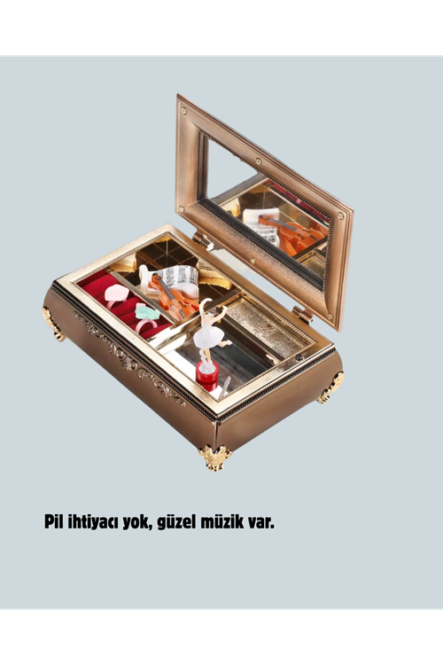 Kız Çocuk Oyuncak Piyano Görünümlü Balerinli Müzik Kutusu