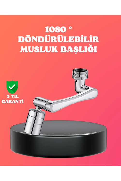 1080° Dönebilen Püskürtme Filtreli Musluk Başlığı Su Tasarruflu