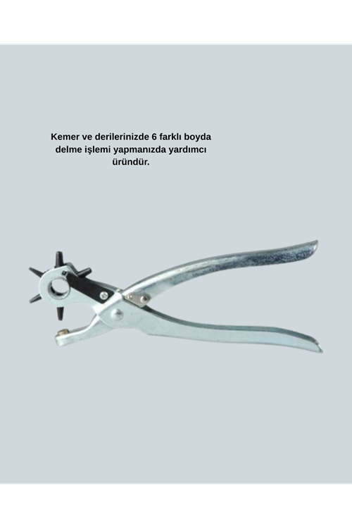 Metal Gövdeli Ayarlanabilir Deri Delme Pensesi 2.5–5 mm Delik Açma Aracı