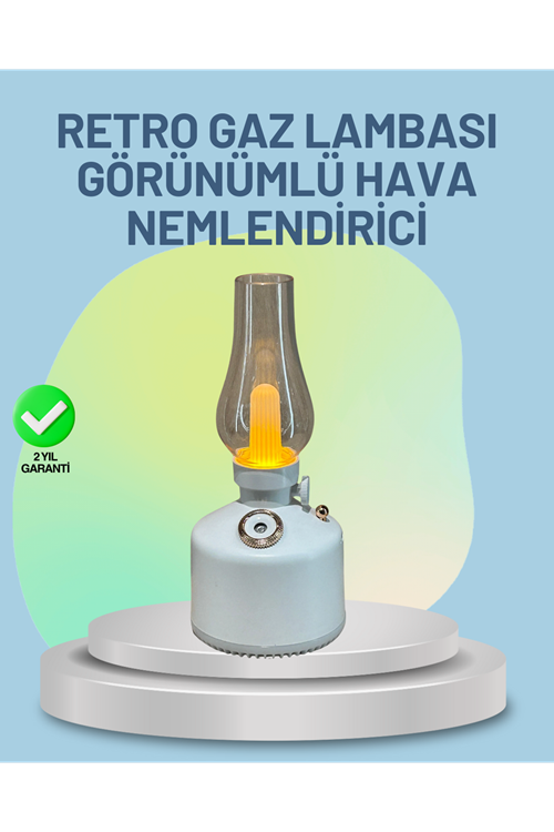 Renkli Led Işıklı Retro Gaz Lambası Aroma Terapi Mist Maker