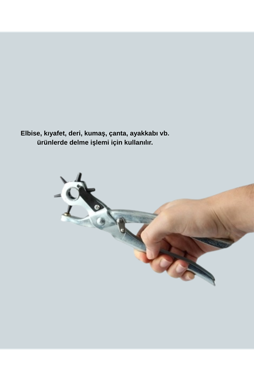 Deri Delme Pensesi 6 Uçlu Ayarlanabilir Kemer Delme Aleti Profesyonel Kullanım