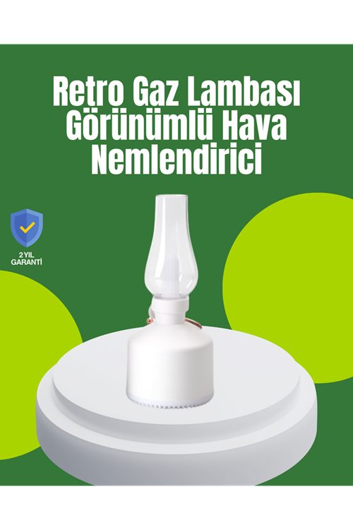 USB Şarjlı Retro Gaz Lambası Hava Nemlendirici Led Atmosfer Işıklı