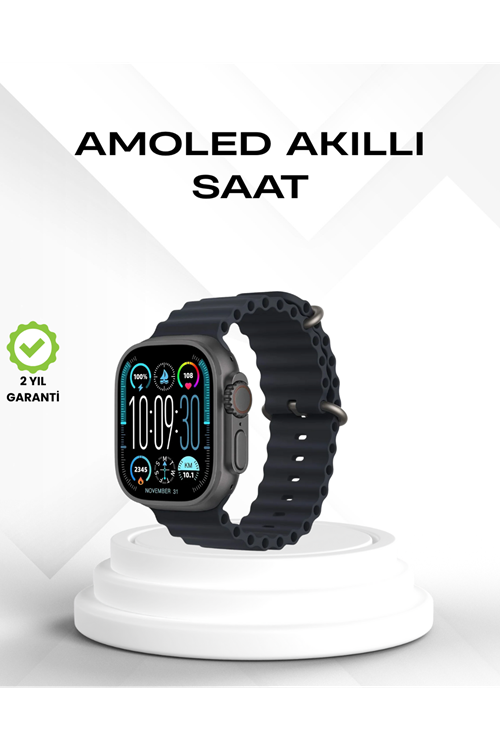 AMOLED Akıllı Saat Bluetooth Arama Su Geçirmez