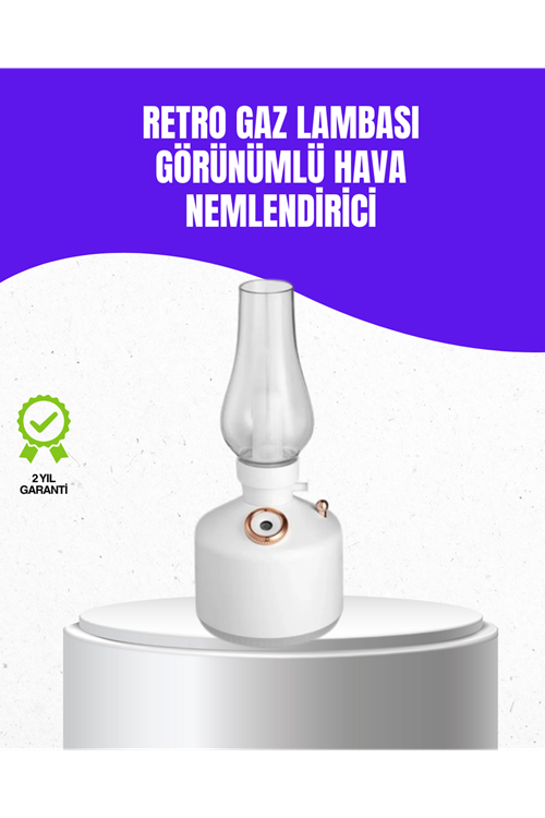 Retro Gaz Lambası Görünümlü Ledli Buhar Püskürtücü Aroma Difüzör