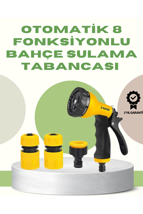 Çok Fonksiyonlu Bahçe Sulama Tabancası Ergonomik Basınçlı Sprey