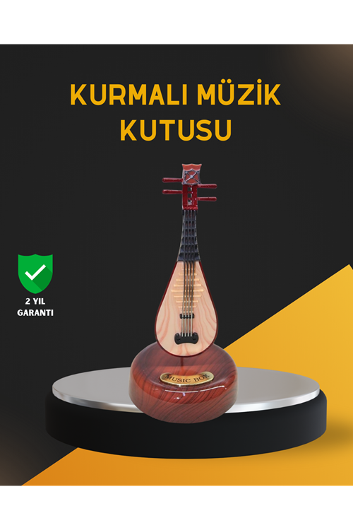 Klasik Ud Figürlü Melodili Müzik Kutusu Şık Hediyelik