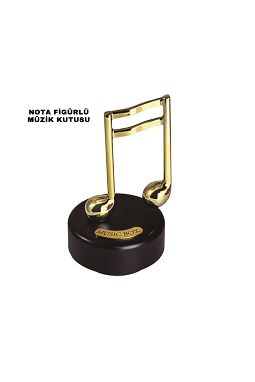 Altın Nota Figürlü Müzik Kutusu