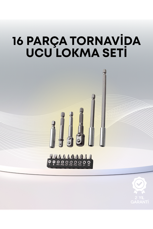 Metal Gövdeli 16lı Bits Seti Çok Fonksiyonlu Tamir Aleti