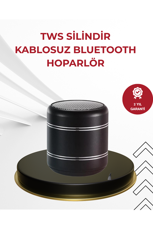 Kompakt Silindir Metal Bluetooth Hoparlör 400 mAh Uzun Pil TWS Destekli