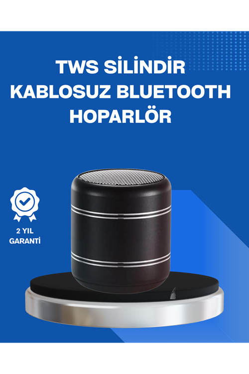 Taşınabilir Silindir Tasarım Bluetooth 5.0 Hoparlör Yüksek Bas Performanslı