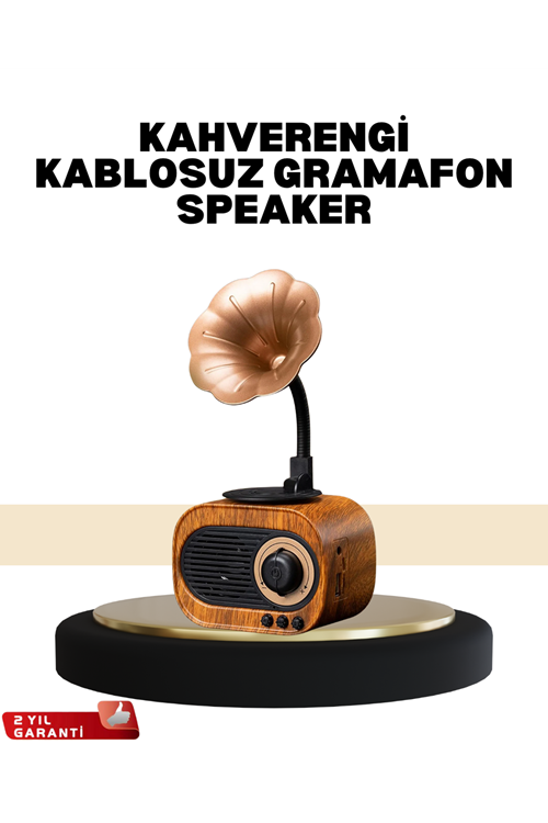 Mini Nostaljik Bluetooth Hoparlör FM Radyo 8 Saat Batarya