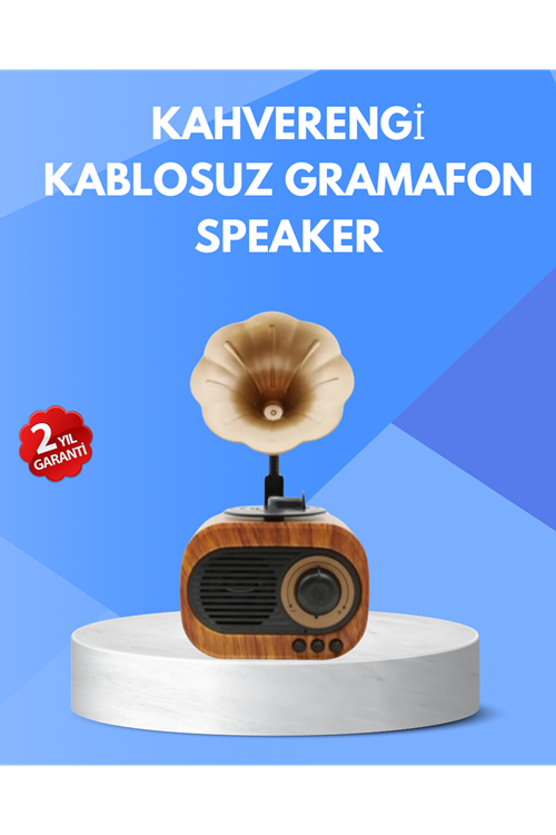 Retro Tasarımlı Mini Bluetooth Hoparlör ve FM Radyo Çoklu Medya