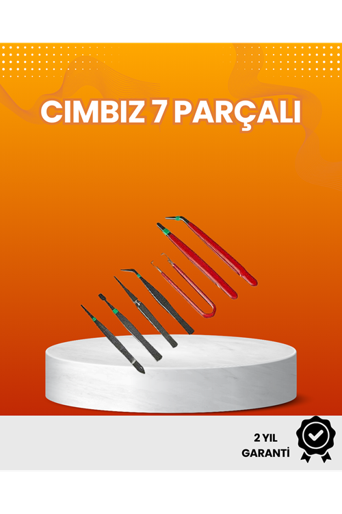 7’li Hassas Uçlu Cımbız Seti Antistatik ESD Kaplamalı Profesyonel