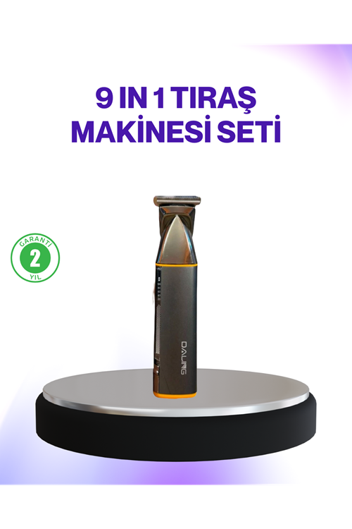 9’u 1 Arada Şarjlı Erkek Bakım Cihazı Saç Sakal Bıyık Ense Trimmer