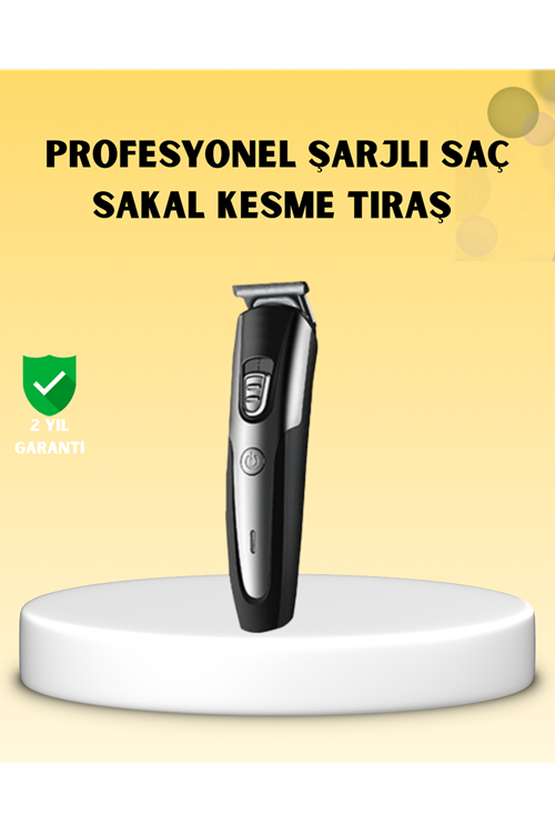 Profesyonel Saç ve Sakal Kesme Tıraş Makinesi Kablosuz Ergonomik Tasarım