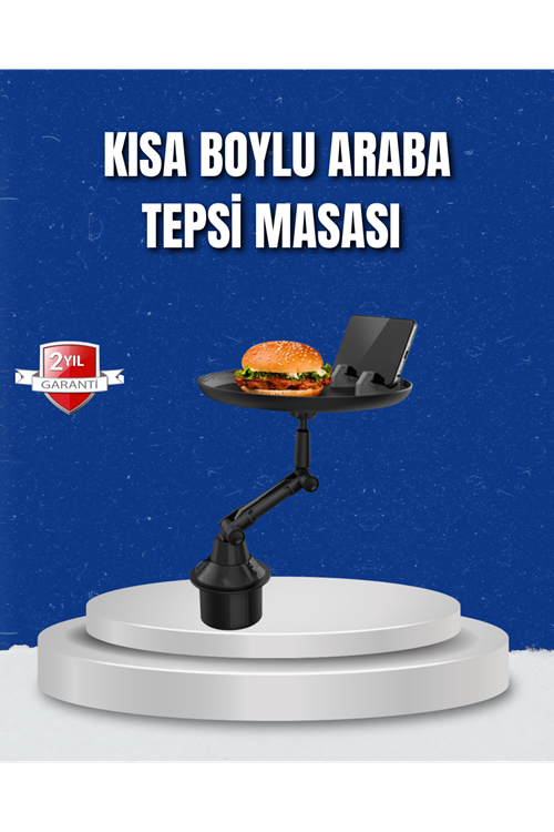 Ayarlanabilir Araç İçi Bardaklık Tepsisi 9 İnç Geniş Alan ve Telefon Standlı