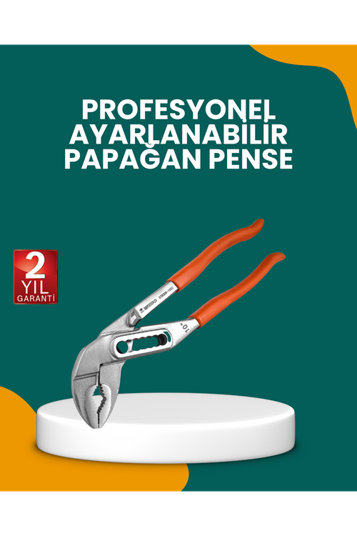 Çelik Alaşımlı Ayarlı Papağan Pense Yalıtımlı Sap