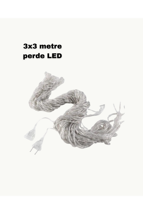 3x3 LED Işık Perdesi Şelale Model İç Dış Mekân Dekorasyonu