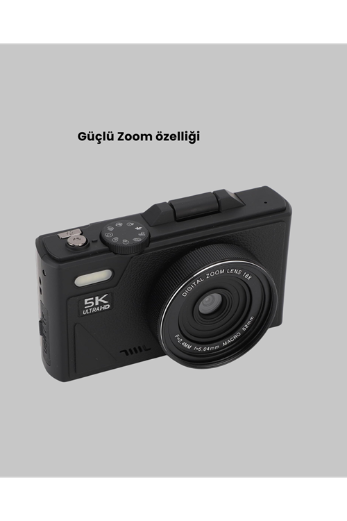 5K UHD Dijital Kamera 75MP Sensör 18x Zoom Stabilizasyonlu