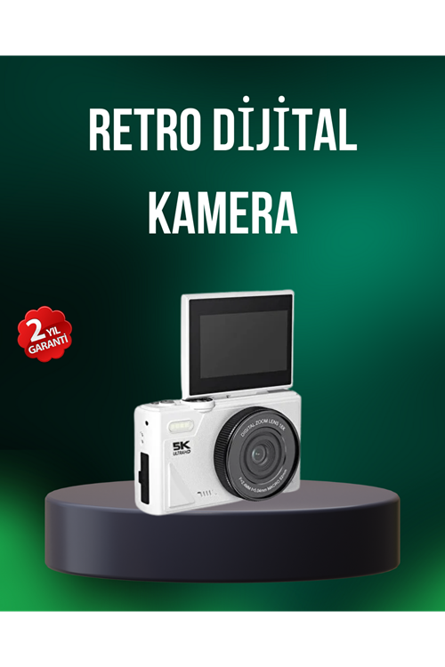 5K 75MP Dijital Kamera WiFi Aktarımlı Otofokus ve 18x Dijital Zoom