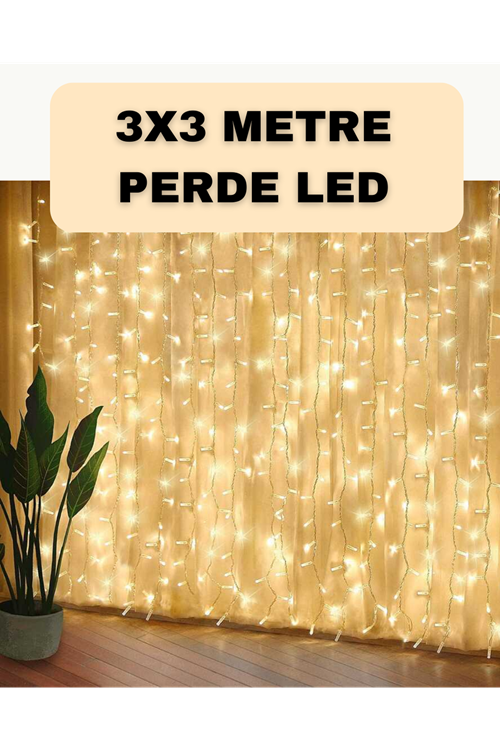 Dekoratif 3x3 LED Perde Işık Şelale Tasarım Enerji Tasarruflu