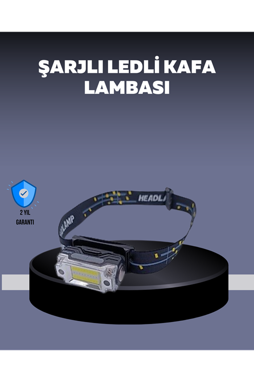 USB Şarjlı Mini LED KAFA Feneri 50m Odak 150m Geniş Aydınlatm