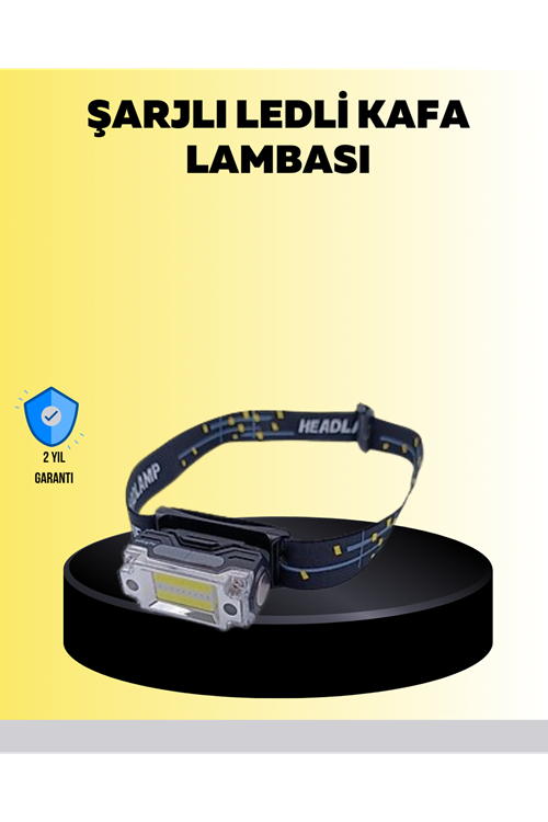 Kafa Lambası Led Fener Pratik Taşınabilir Ayarlanabilir USB Şarjlı