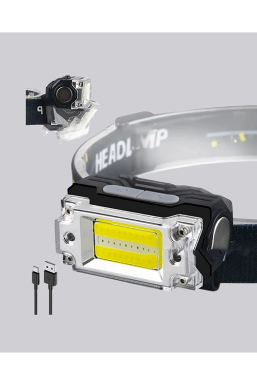 Kafa Lambası Led Fener Pratik Taşınabilir Ayarlanabilir USB Şarjlı
