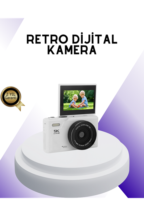 5K UHD Dijital Kamera WiFi Bağlantılı Otofokus 18x Zoom Taşınabilir
