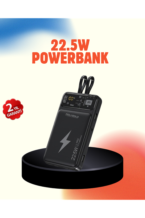 Mobil Powerbank 22.5W PD Destekli Hızlı Şarj