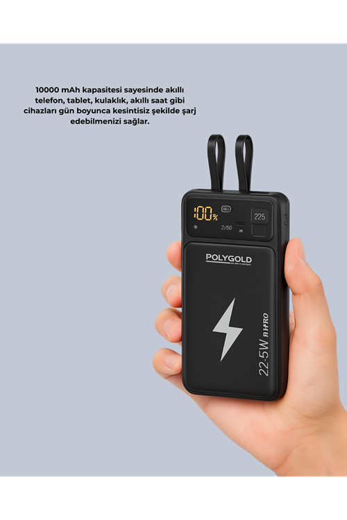 Mobil Powerbank 22.5W PD Destekli Hızlı Şarj