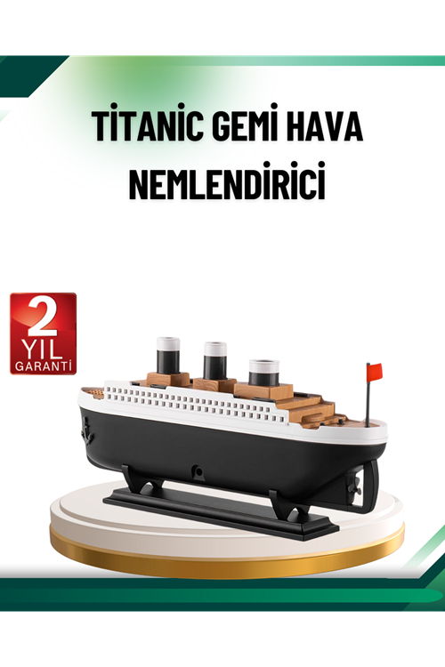 Buhar Efektli Titanik Gemi Oda Kokusu Difüzör LED Işıklı Nemlendirici