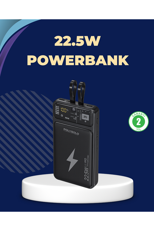 Taşınabilir Powerbank 22.5W Hızlı Şarj Destekli